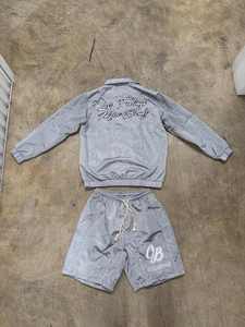 Conjunto de pantalones cortos cortavientos de verano para hombre con logotipo personalizado al por mayor, ropa de calle, chándal de 2 piezas - Product Image 3