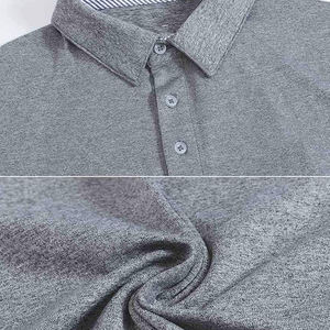 Polo de secado rápido 100% algodón para hombre, camisa de manga corta, ropa de Golf, Formal y de negocios - Product Image 4