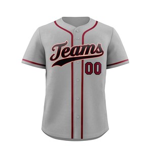 Tailles standard américaines Manches Moins Personnalisé Prix de gros Respirant Street Style Sports Baseball Jersey - Product Image 4