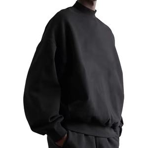 Sudaderas de uso diario con cuello simulado, sudaderas de Jersey para hombre de alta calidad, sudaderas de lana de Color sólido con logotipo personalizado - Product Image 1