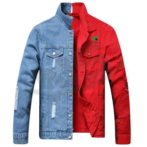 Chaqueta vaquera clásica teñida lisa de Color sólido para hombre, temporada de invierno, cómodas Chaquetas vaqueras informales de manga larga de algodón - Product Image 4