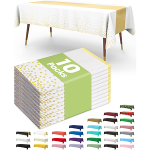 Mantel desechable de plástico BOPP PVC con puntos para niños, adultos, fiesta de cumpleaños, decoración de boda, cubierta para el hogar - Product Image 6