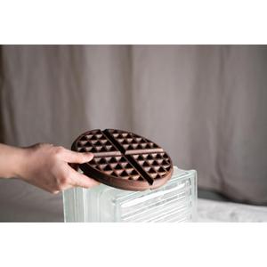 Salvamanteles de diseño de gofres de madera, estera de aislamiento térmico, Protector de mesa con para cocina, comedor, vajilla, uso decorativo - Product Image 3