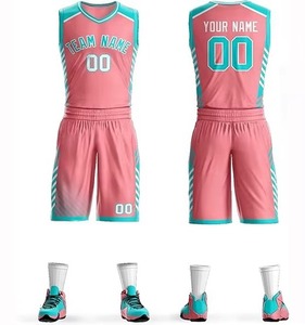 Nouveaux uniformes de basket-ball imprimés en polyester réversible personnalisés de grande taille ensembles de basket-ball sublimés en maille de sport - Product Image 5