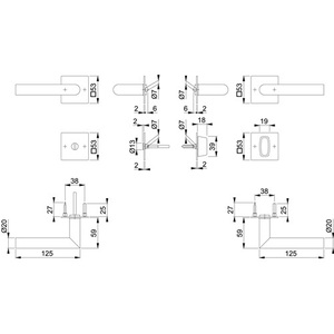Juego de Rosetas HOPPE Amsterdam E1400Z/848N/848NS de Acero Inoxidable, Tipo Miter SK/OL DIN Izquierda/Derecha - Product Image 3