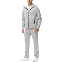 Conjunto Deportivo de Dos Piezas para Hombre, con Logotipo Personalizado, Informal, Transpirable, de Forro Polar, para Invierno, para Correr, Gimnasio, de Algodón