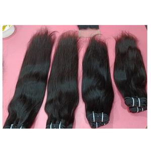 Extensiones de cabello de templo de un solo donante, paquete de Trama humana Remy indio recto Natural de 100 gramos, estilos de ondas sueltas de agua profunda Chennai - Product Image 4