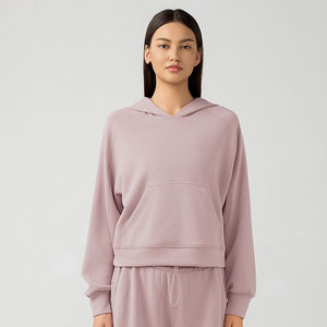 Mode décontracté à manches longues sweat à capuche pour femme logo brodé personnalisé femmes sweats à capuche en éponge française sweats à capuche et sweat-shirts pour femmes veste - Product Image 1