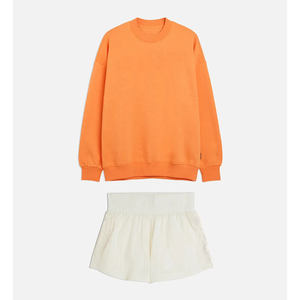 Fabrication en gros sur mesure pour femmes, vêtements de sport de bonne qualité, ensemble sweat-shirt et legging à col rond, ensembles d'entraînement respirant - Product Image 4