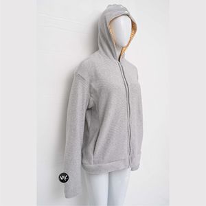 Sudadera de algodón 100% de peso pesado para mujer, sudaderas con capucha de hombro caído de gran tamaño, logotipo frontal, logotipo de invierno, cremallera al por mayor - Product Image 3