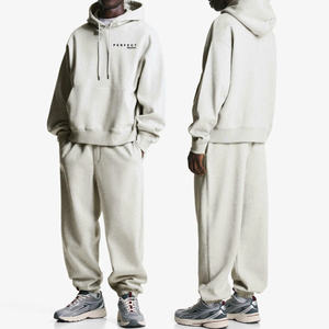Ensemble de survêtement décontracté pour homme, pantalon droit, ensemble de sweat-shirt à capuche, 100% coton, sweat-shirt en molleton, ensemble de jogging, sweat-shirt en coton, survêtement en molleton - Product Image 6