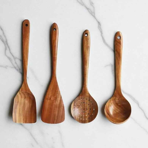 Handmade Classic Eco-Friendly Wooden Utensils Set Party Kitchen Cooking <b>Spoons</b> Tools Cookware Serving Dinner <b>Spoons</b> Saniya - Product Image 5