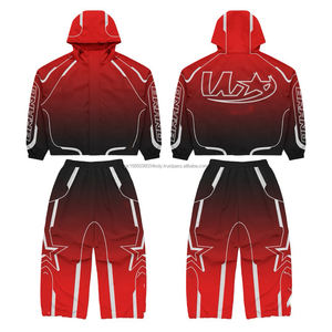 Survêtement unisexe personnalisé, coupe évasée, style football, ample, en polyester, zippé, coupe-vent d'hiver, en nylon, pour hommes - Product Image 3