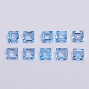 Topacio Azul Cielo Natural de Calidad AAA, Corte Cuadrado Facetado de 3x3 mm, Gema Suelta para la Fabricación de Joyas, Suministro de Gemas Naturales al por Mayor - Product Image 1