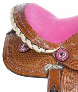 Custom Barrel Racing Western Horse Saddle cuero hecho a mano | Juego de tachuelas de rendimiento de excelencia con accesorios a juego - Product Image 3