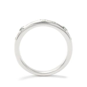 Bague en zircon bleu avec topaze blanche en argent sterling plaqué rhodium 0,35 ct - Product Image 3