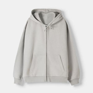 เสื้อฮู้ดดี้ผ้าฟลีซหนานุ่ม GSM สูง ซิปหน้า ทรงหลวม ไหล่ตก สำหรับผู้ชาย สั่งทำได้ ไซส์ใหญ่พิเศษ - Product Image 6