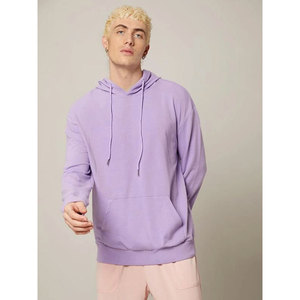 Sweat à capuche d'hiver 100 % coton polaire pour homme, style tendance, taille personnalisée, design à cordon de serrage, streetwear vierge, prix abordable - Product Image 2