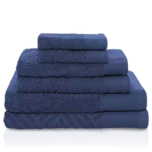 Serviette de bain pour homme, design personnalisé, qualité hôtelière de luxe, vente directe d'usine, serviette de bain bleue pour homme - Product Image 2