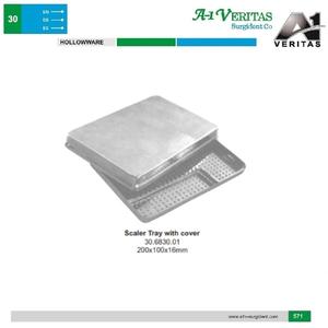 Bandeja de escalador manual de alta calidad, instrumento quirúrgico de acero inoxidable reutilizable, con tapa, Veritas, con soporte de aguja - Product Image 5