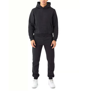 2025 Original Logo Cotton Tech Fleece hombres chándal 2 uds Material grueso hombres sudadera y pantalones de chándal para otoño transpirable - Product Image 1