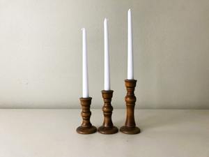 Portavelas de madera artístico para Navidad para mesas de boda rústicas y decoración de dormitorio o sala de estar de estilo vintage - Product Image 2