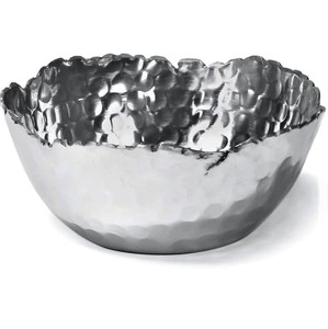 Cuenco de Metal resistente de diseño moderno, técnica personalizada, revestimiento de polvo marrón exterior para servir alimentos, vajilla decorativa para frutas - Product Image 4