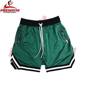 Pantalones cortos de baloncesto informales para hombre, tejido de poliéster 100%, transpirable, diseño personalizado, secado rápido, malla suelta, estampado por sublimación - Product Image 1