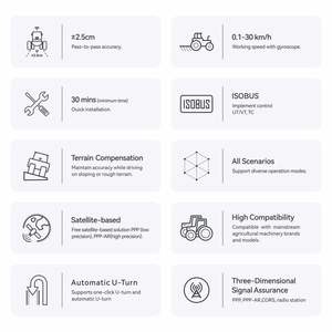 Tractor Autónomo con Dirección Automática por GPS, Precisión de 2.5 cm, Motor y Caja de Cambios de 150W y 12V, Maquinaria Agrícola - Product Image 6