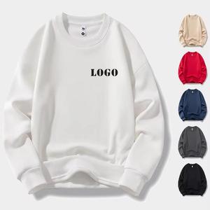 Venta al por mayor de sudadera de gran tamaño con logotipo personalizado para hombre, jersey de cuello redondo de lana pesada, ropa de calle directa de fábrica - Product Image 3