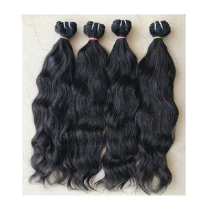 Extensiones de cabello de un solo donante de alta calidad 100% paquetes alineados con cutícula sin procesar a precio óptimo del vendedor indio - Product Image 1