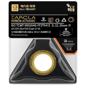 Inserto de Alta Calidad para Herramienta de Torneado ISO TCMT 090204E-FF2T9415 D. 2.5mm MT-CVD con Recubrimiento, Paquete de 10 - Product Image 2