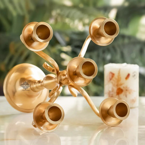 5 Pillar Design Candle Holder Home Decoration Diwali Diya Indian Wedding Tealight Return Gifts Candle Holder - Product Image 4