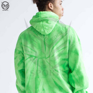 Sweat à capuche en molleton français lourd, imperméable, délavé et tie-dye, pour hommes, vente en gros - Product Image 6