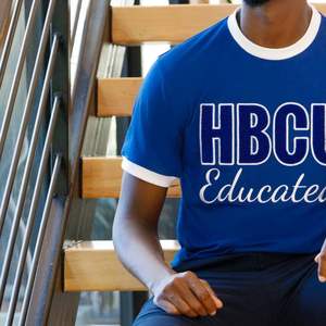 HBCU Educated Maroon Neutral Chenille Embroidery T Shirt Cotton Mens Tee Custom University Apparel Manufacturer Bulk Supply - Product Image 5