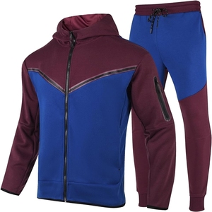 2024 personnalisé formation jogging confortable fermeture éclair sweats à capuche costumes deux pièces ensemble survêtements pour hommes - Product Image 1