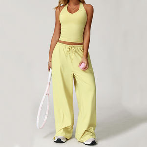 Ensemble de vêtements de yoga 2 pièces Vêtements de sport pour femmes Ensemble de sport Pantalon de yoga taille haute Pantalon de fitness sexy Soutien-gorge de sport - Product Image 2