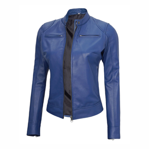 Chaquetas profesionales de cuero de alta calidad para mujer Chaquetas de cuero en blanco de manga larga más vendidas para mujer - Product Image 6