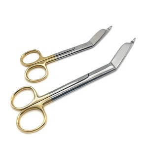 Ciseaux à pansement en acier inoxydable-Ciseaux à gaze chirurgicale à manche doré pour usage médical et vétérinaire - Product Image 2
