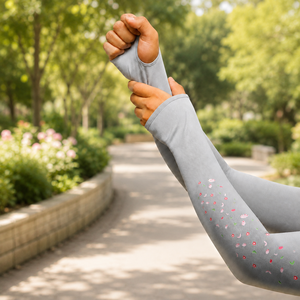 Custom Floral UV Protection Cooling Thumb Hole Sun Protection <b>Compression</b> Outdoor Sports Cycling Running <b>Arm</b> <b>sleeves</b> - Product Image 1