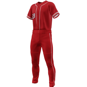 Ensemble de maillots de baseball personnalisés pour hommes adultes, 100% polyester, col en V, respirant, séchage rapide, impression par sublimation, 300g, OEM - Product Image 6