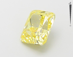 หมอนตัดเพชรที่ได้รับการรับรองจาก IGI สีเหลือง1.21กะรัต VS2แฟนซีชัดเจนสำหรับการทำแหวนเพชร - Product Image 2