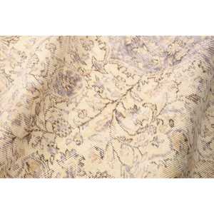 พรมตุรกี, พรมวินเทจขนาด 5.9x9 ฟุต, พรมขนสัตว์สีเบจลายอิคัต - Product Image 5