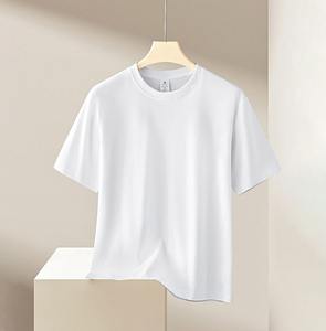 Camiseta Extra Grande 100% Algodón para Mujer, Logotipo Personalizado Impreso, Jersey Grueso Informal, Cuello Redondo, Liso, Teñido, Moda, Manga Corta - Product Image 3