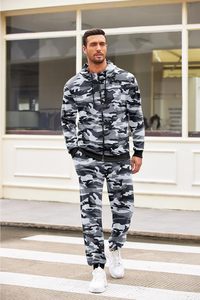 Wholesale mens athletic tracksuit <b>gym</b> wear sportswear <b>hoodie</b> and jogger set custom logo design - Product Image 2