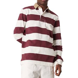 Jersey de rugby personalizado para hombre, sudadera de Polo para hombre, camiseta de manga larga con serigrafía bordada, camiseta de Polo a rayas para hombre - Product Image 2