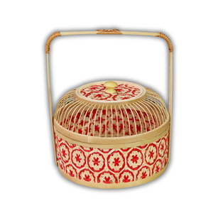 CESTA DE REGALO DE BAMBÚ duradera y ecológica para almacenamiento y decoración, perfecta para decoración del hogar, cesta de flores - Product Image 1