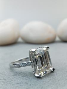 D'VINS JEWELS 2ct EMERALD VVS Lab Grown Diamond Anillo de compromiso Trendy Classic 14K/18K Estilo popular para boda o regalo - Product Image 2