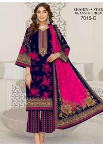 India y Pakistán Salwar kameez Lino/100% vestidos de seda para damas tela de calidad de exportación cosas de lino de muy alta calidad - Product Image 5