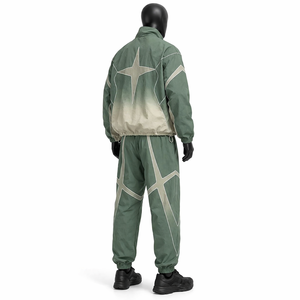 <b>Men</b>’s Gradient Windbreaker Tracksuit Set <b>Lightweight</b> Waterproof Sportswear Custom Logo Athletic <b>Jacket</b> Pants Training Suit - Product Image 6